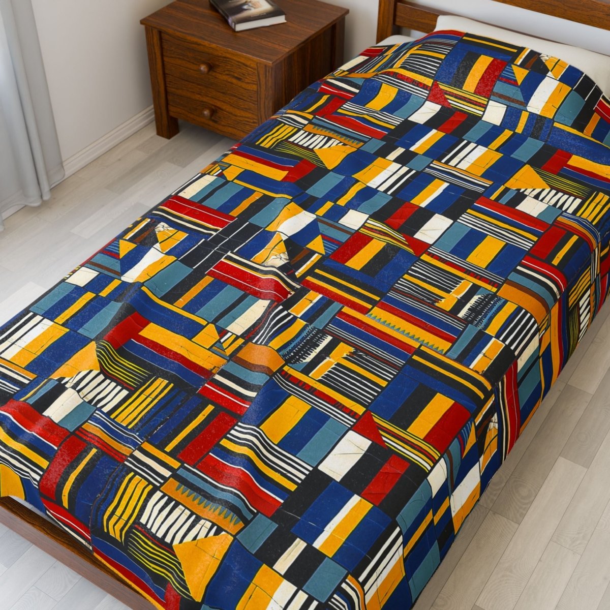 Afro Pop Geometric Blanket - The Trini Gee