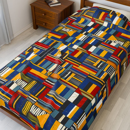 Afro Pop Geometric Blanket - The Trini Gee