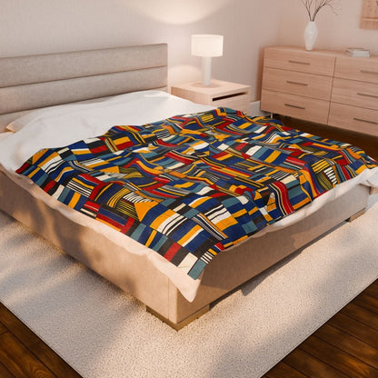 Afro Pop Geometric Blanket - The Trini Gee