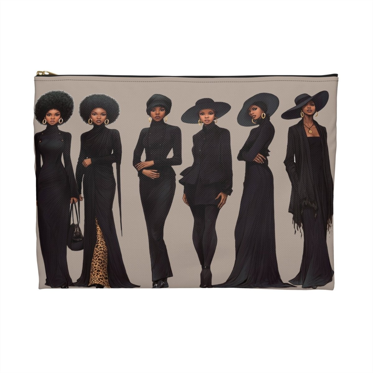 Afro Proud Women Accessory Pouch - Afrocentric Art by The Trini Gee