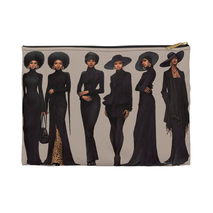 Afro Proud Women Accessory Pouch - Afrocentric Art by The Trini Gee