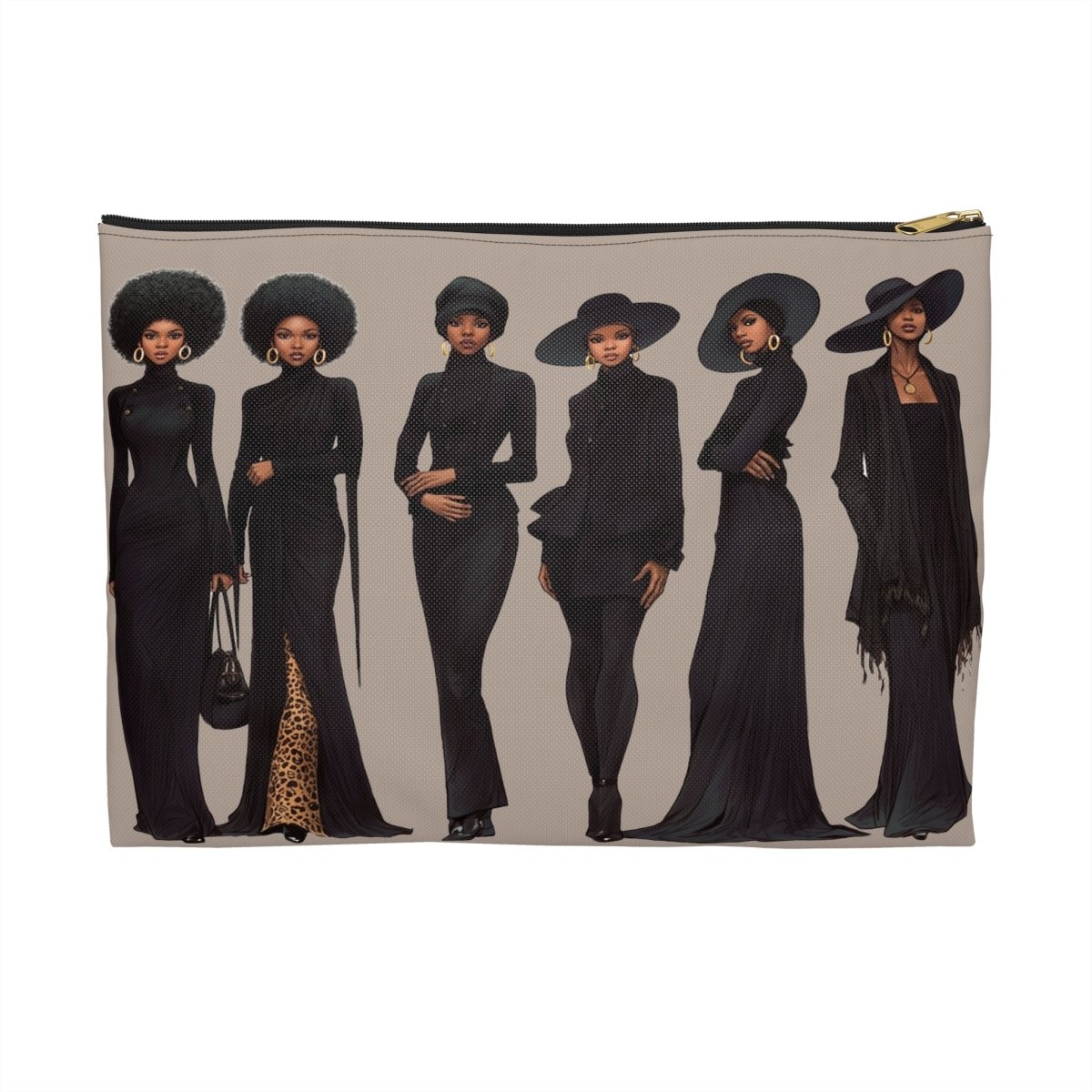 Afro Proud Women Accessory Pouch - Afrocentric Art by The Trini Gee