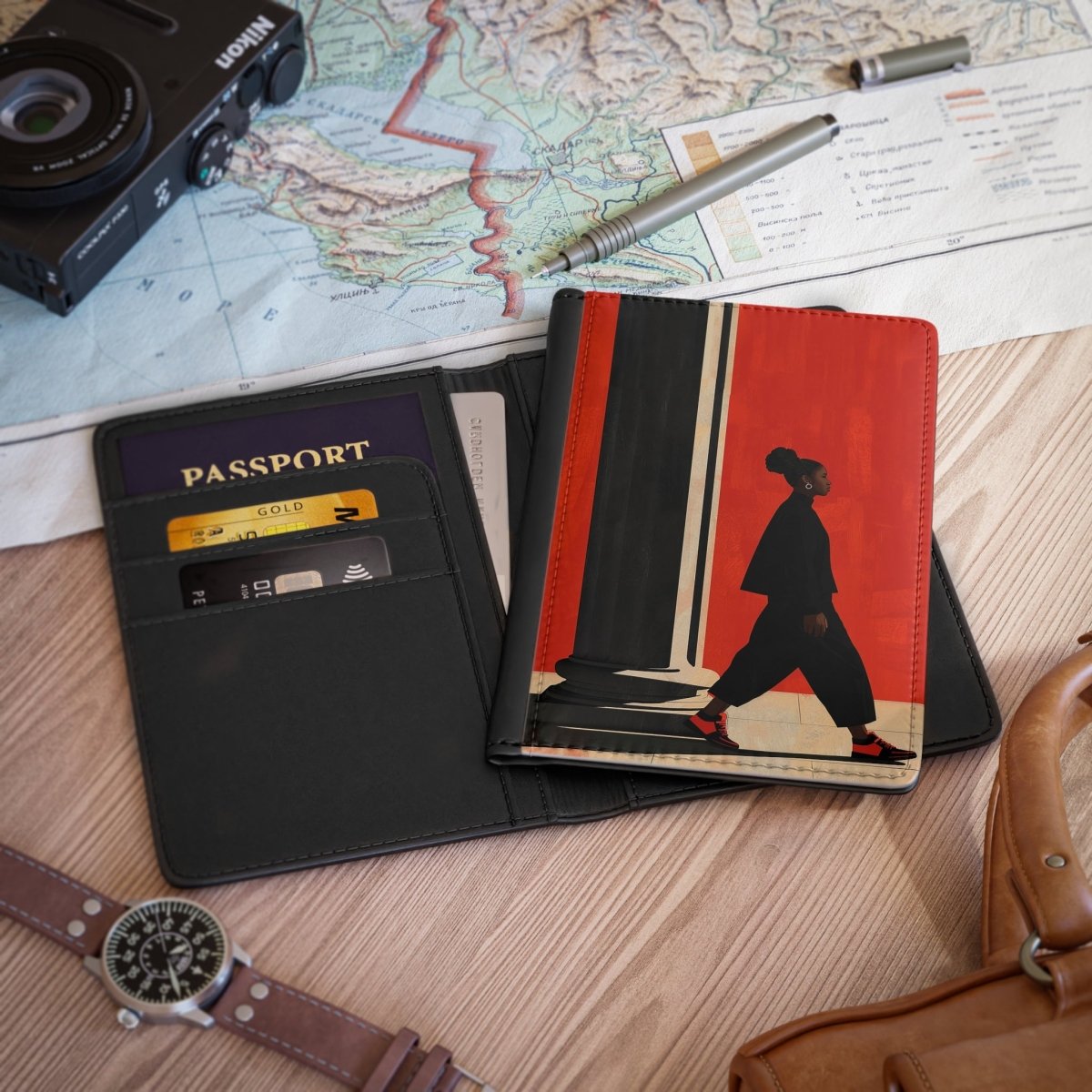 Afro Puff Stride Passport Cover - The Trini Gee