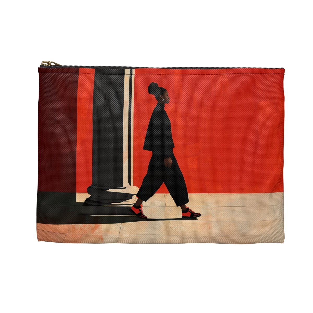 Afro Puff Walk Accessory Pouch - Afrocentric Art by The Trini Gee