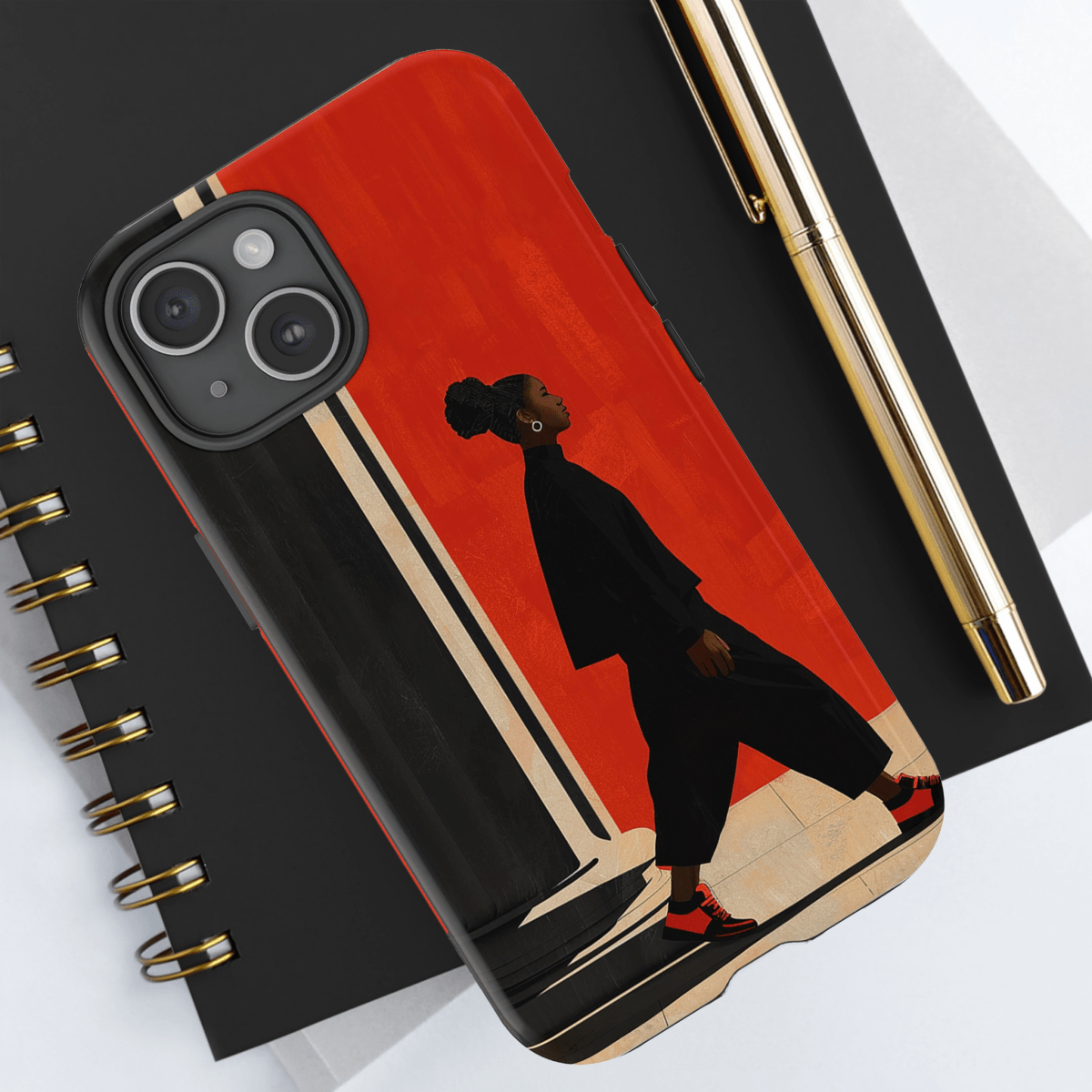 Afro Puff Walk Phone Case - The Trini Gee