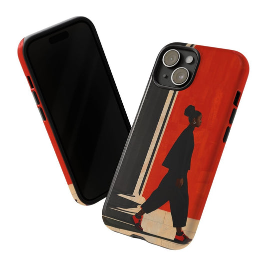 Afro Puff Walk Phone Case - Afrocentric Art by The Trini Gee