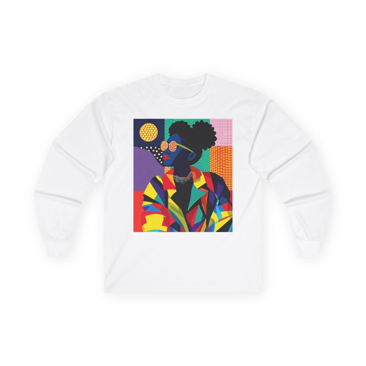 Afro Puffs Long Sleeve Shirt - Afrocentric Art by The Trini Gee