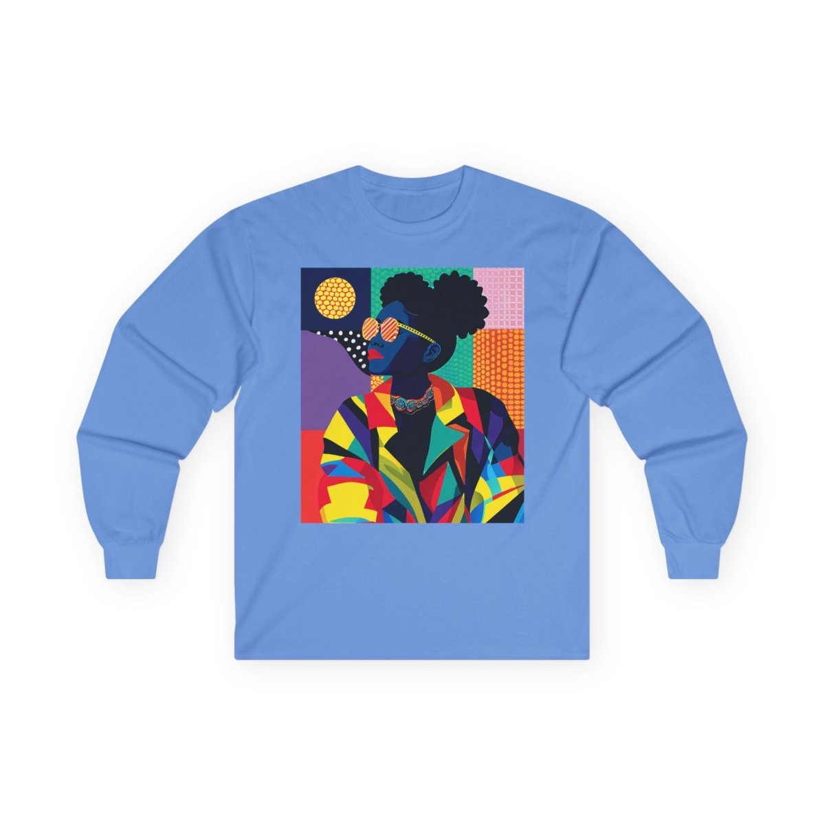 Afro Puffs Long Sleeve Shirt - Afrocentric Art by The Trini Gee