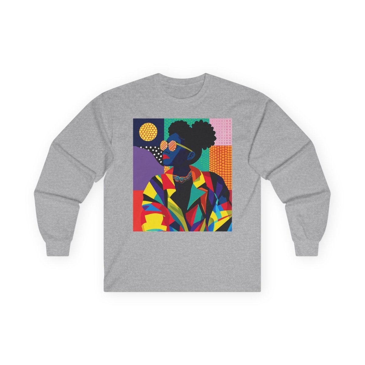 Afro Puffs Long Sleeve Shirt - Afrocentric Art by The Trini Gee