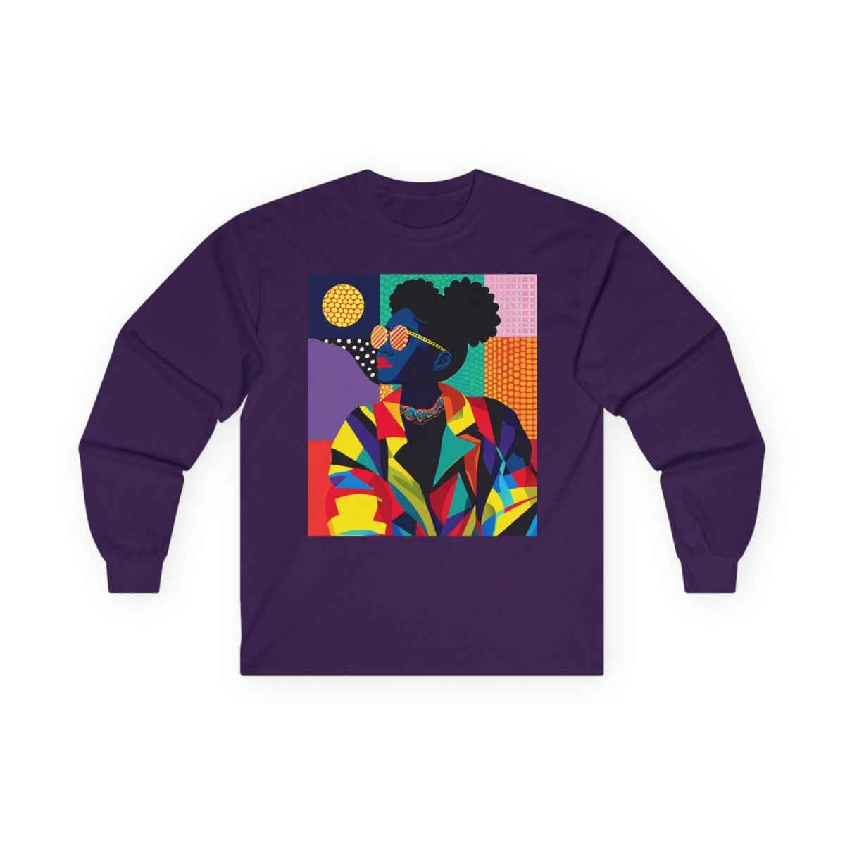 Afro Puffs Long Sleeve Shirt - Afrocentric Art by The Trini Gee