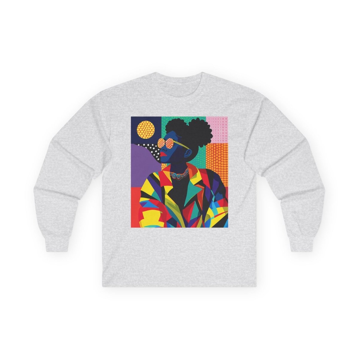 Afro Puffs Long Sleeve Shirt - Afrocentric Art by The Trini Gee