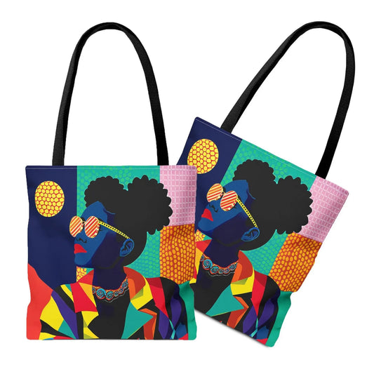 Afro Puffs Tote Bag - Afrocentric Art by The Trini Gee