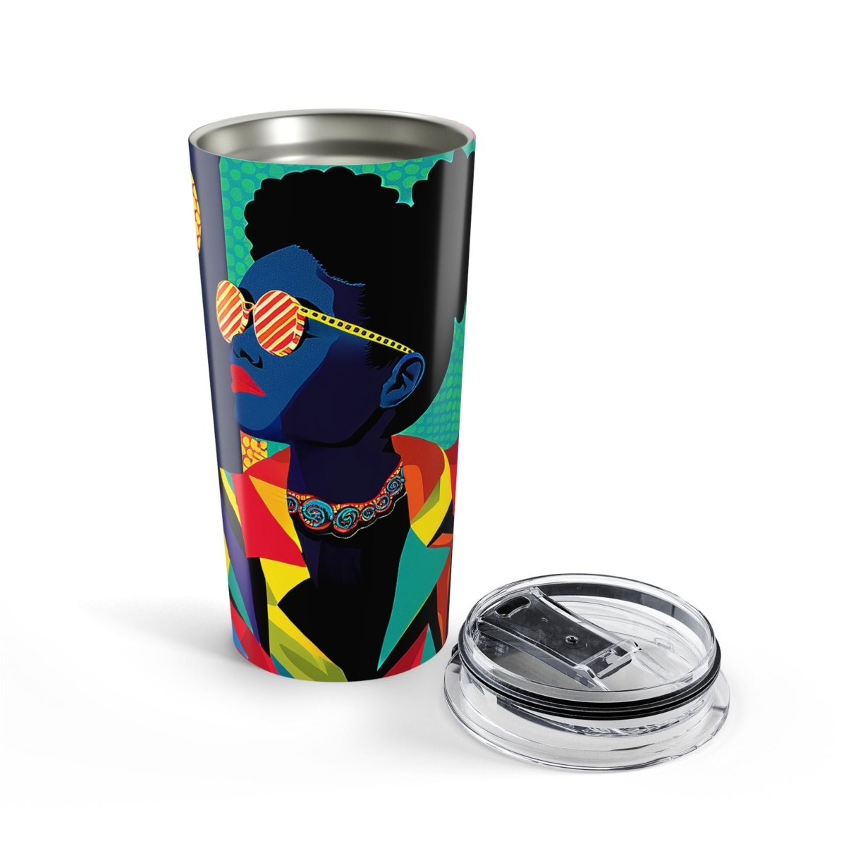 Afro Puffs Tumbler - Afrocentric Art by The Trini Gee