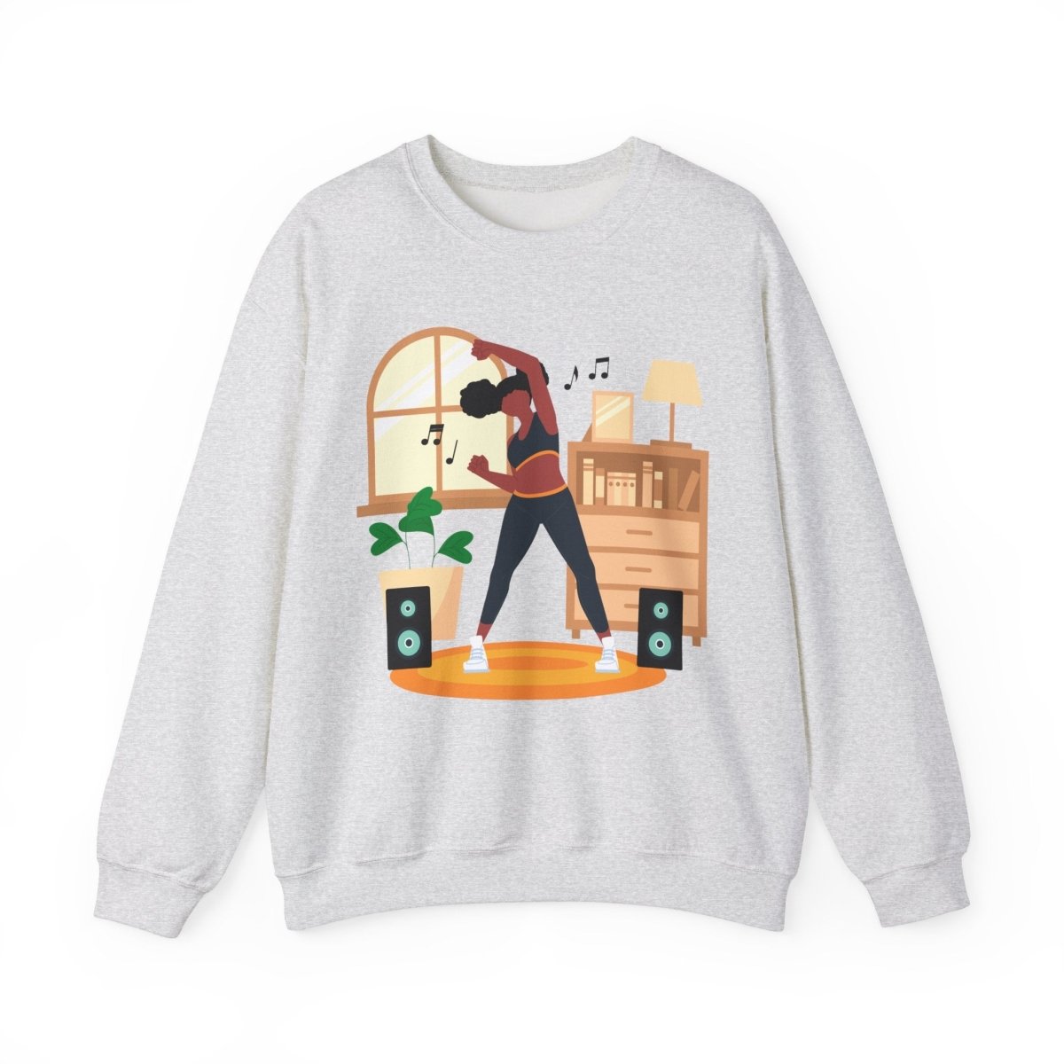 Afro Puffs Workout Sweatshirt - Afrocentric Art by The Trini Gee