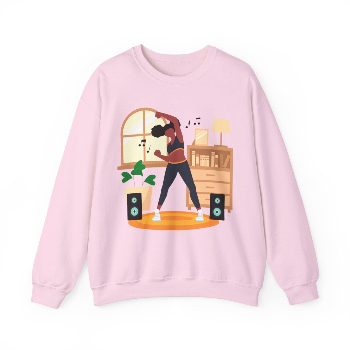 Afro Puffs Workout Sweatshirt - Afrocentric Art by The Trini Gee