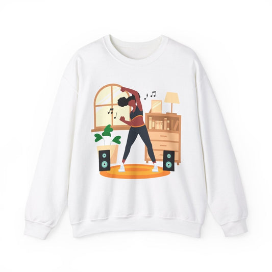 Afro Puffs Workout Sweatshirt - Afrocentric Art by The Trini Gee