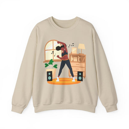 Afro Puffs Workout Sweatshirt - Afrocentric Art by The Trini Gee