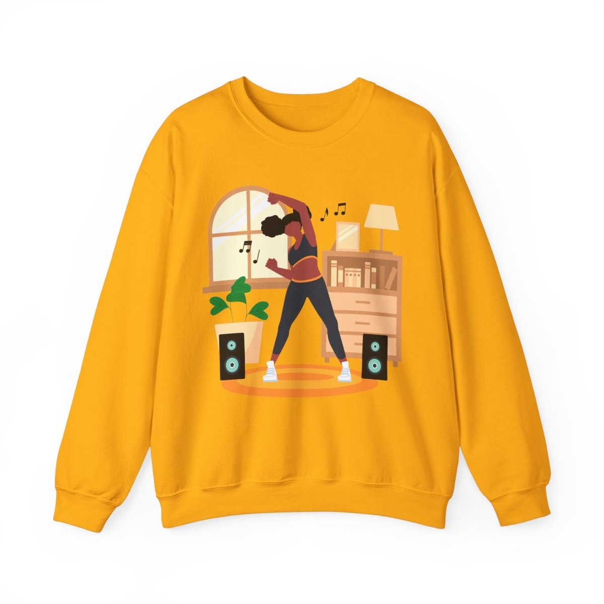Afro Puffs Workout Sweatshirt - Afrocentric Art by The Trini Gee