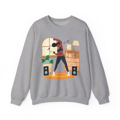 Afro Puffs Workout Sweatshirt - Afrocentric Art by The Trini Gee