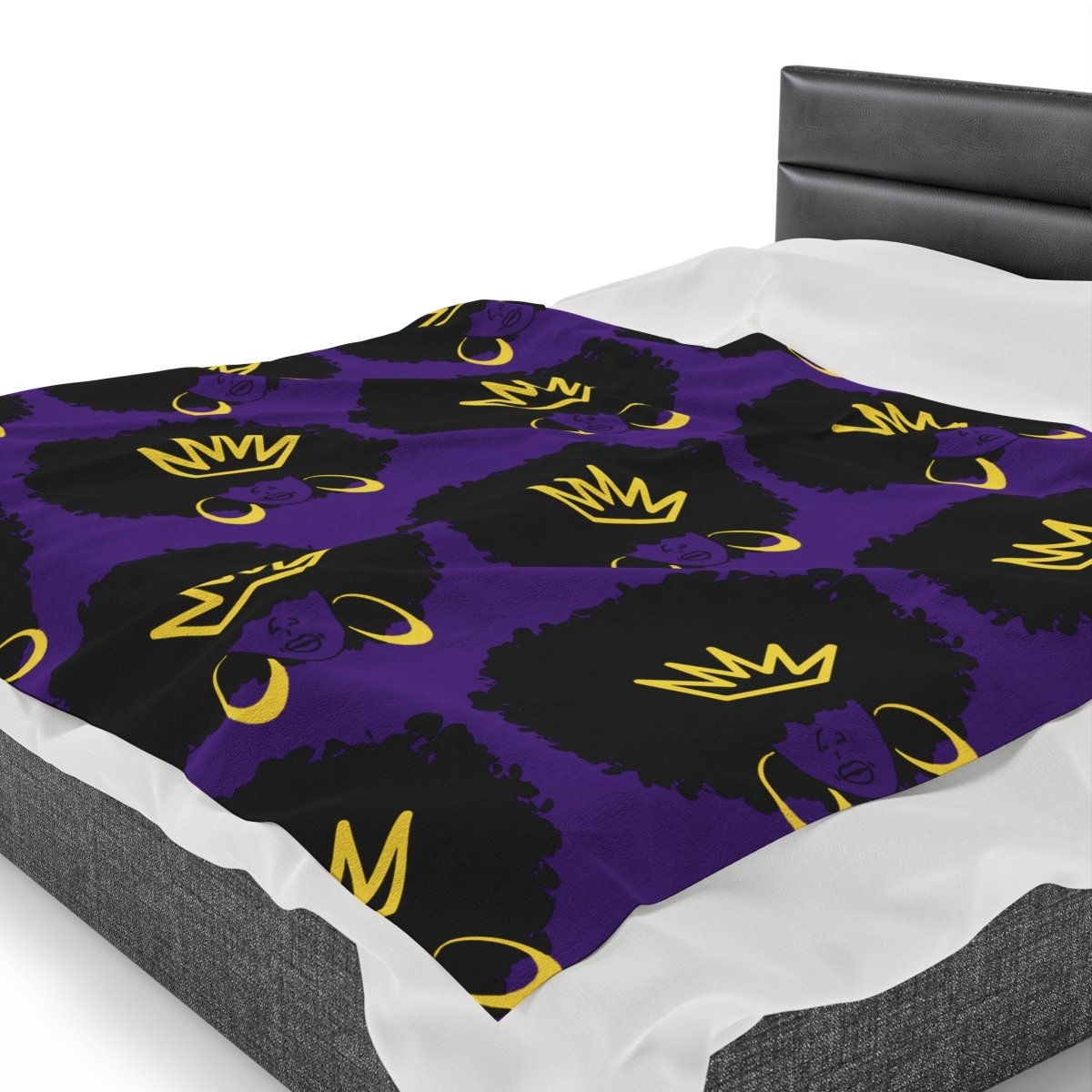 Afro Queen Blanket - Afrocentric Art by The Trini Gee