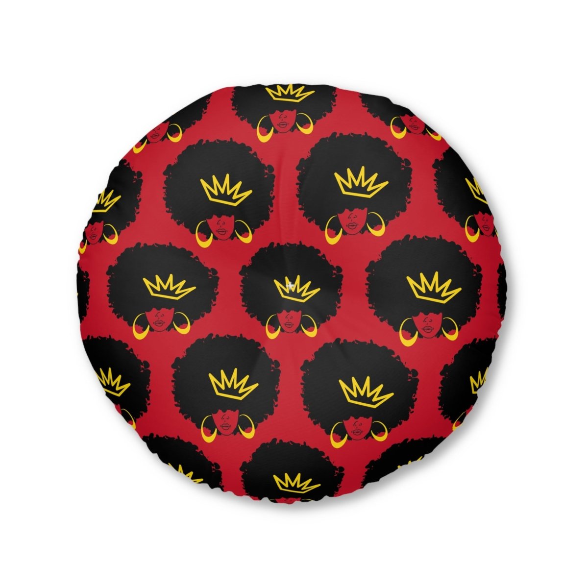 Afro Queen Floor Pillow - Afrocentric Art by The Trini Gee