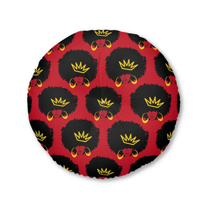 Afro Queen Floor Pillow - Afrocentric Art by The Trini Gee