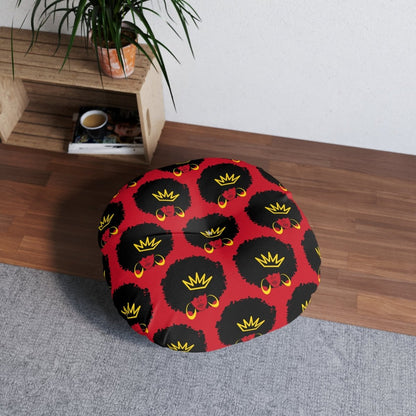 Afro Queen Floor Pillow - Afrocentric Art by The Trini Gee