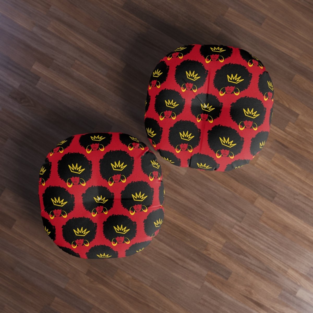 Afro Queen Floor Pillow - Afrocentric Art by The Trini Gee