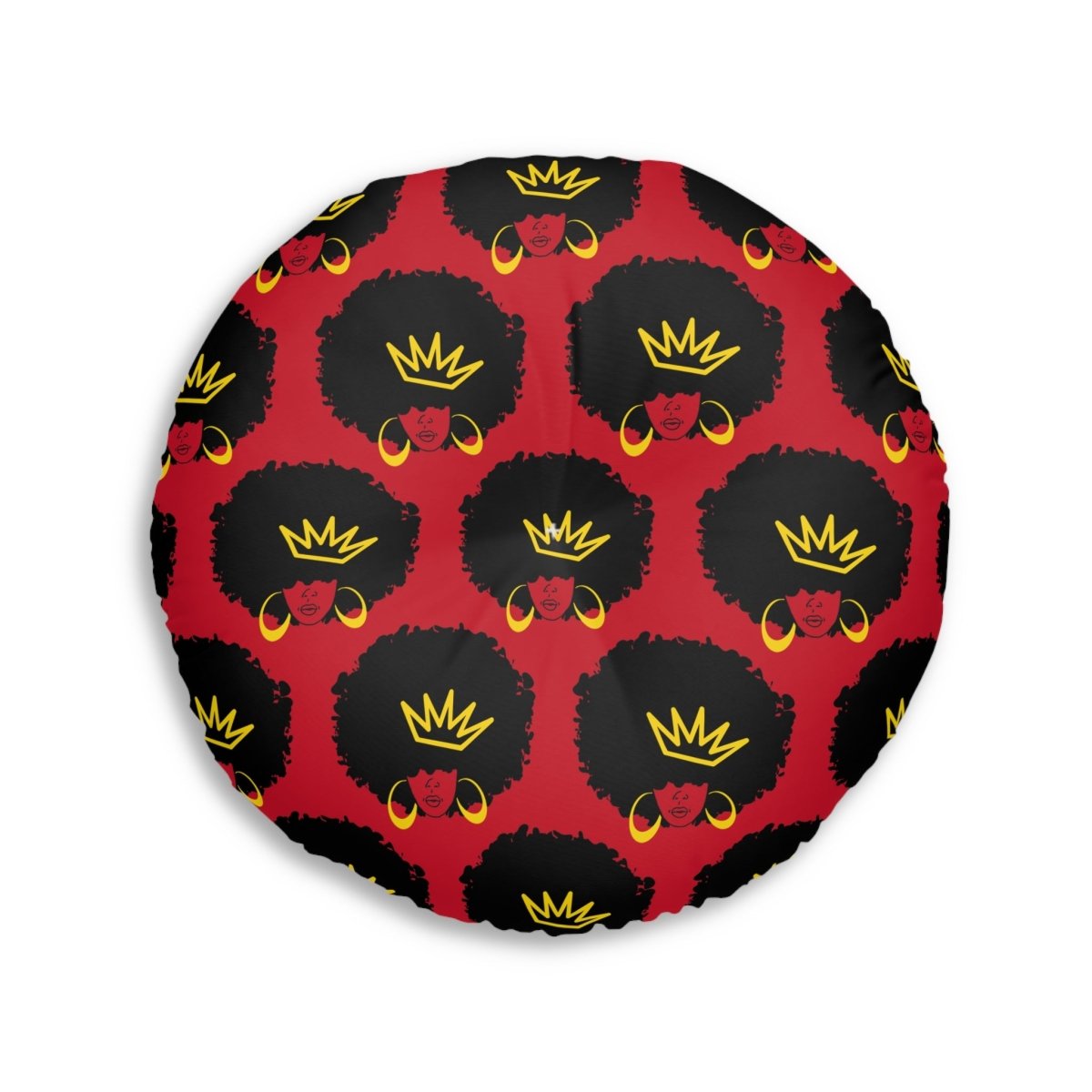 Afro Queen Floor Pillow - Afrocentric Art by The Trini Gee