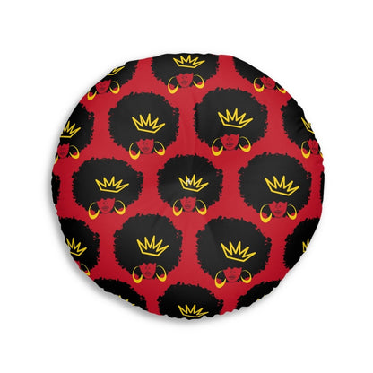 Afro Queen Floor Pillow - Afrocentric Art by The Trini Gee