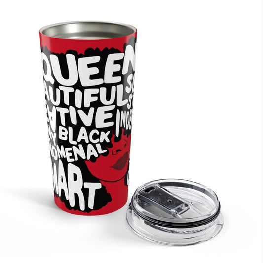 Afro Queen Tumbler - Afrocentric Art by The Trini Gee