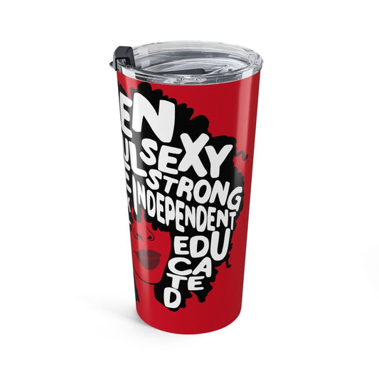 Afro Queen Tumbler - Afrocentric Art by The Trini Gee