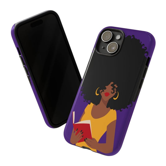 Afro Reader Phone Case - Afrocentric Art by The Trini Gee