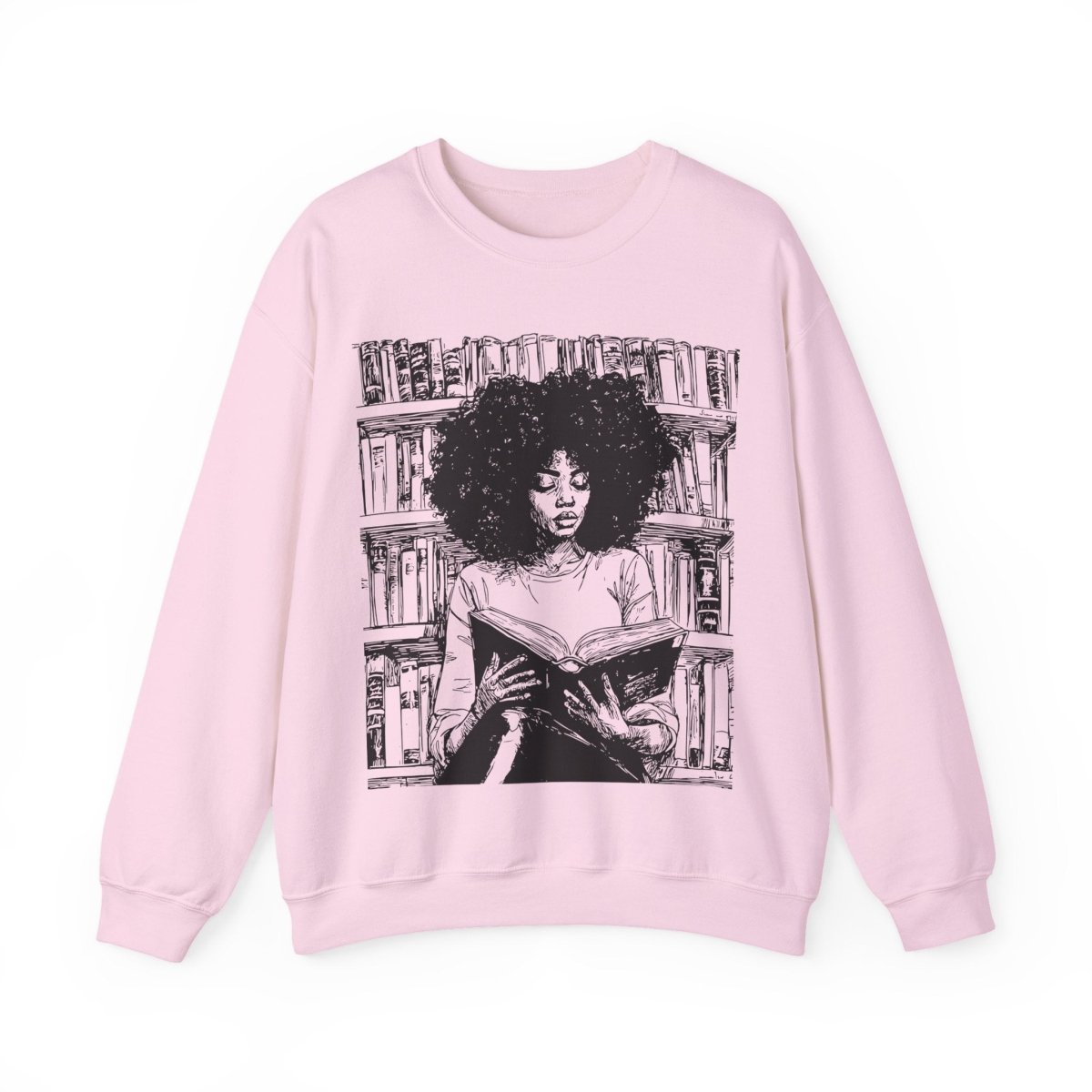 Afro Reader Sweatshirt - Afrocentric Art by The Trini Gee