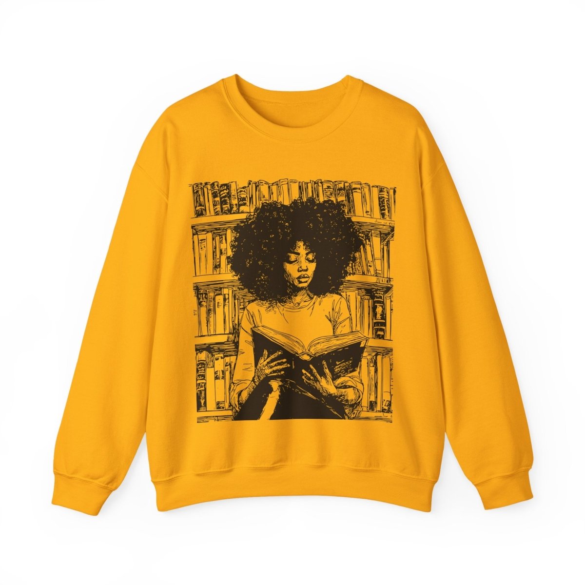 Afro Reader Sweatshirt - Afrocentric Art by The Trini Gee