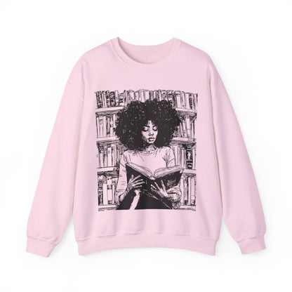 Afro Reader Sweatshirt - Afrocentric Art by The Trini Gee