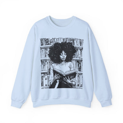 Afro Reader Sweatshirt - Afrocentric Art by The Trini Gee