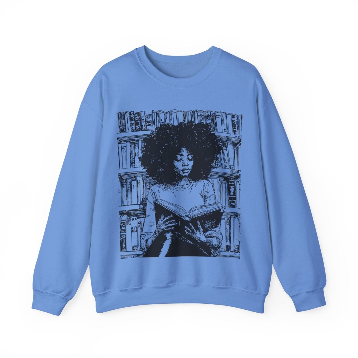 Afro Reader Sweatshirt - Afrocentric Art by The Trini Gee