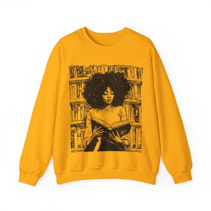 Afro Reader Sweatshirt - Afrocentric Art by The Trini Gee