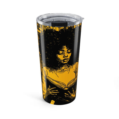 Afro Reader Tumbler - Afrocentric Art by The Trini Gee