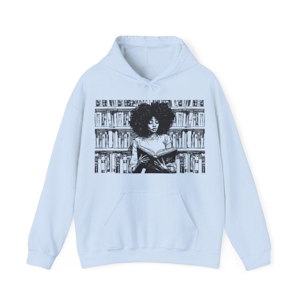 Afro Reading Hoodie - Afrocentric Art by The Trini Gee