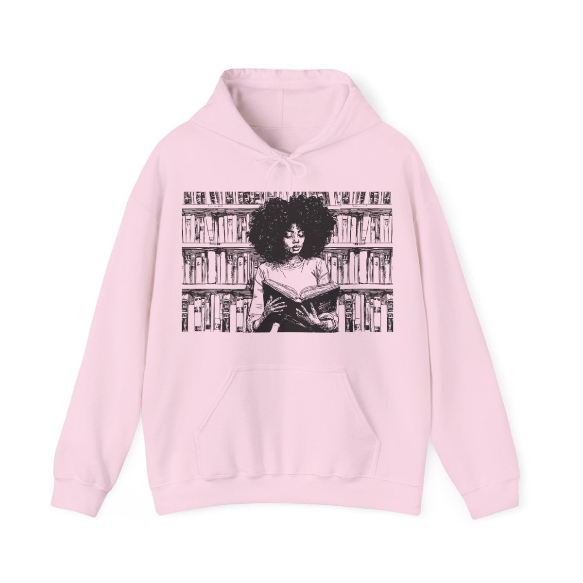 Afro Reading Hoodie - Afrocentric Art by The Trini Gee
