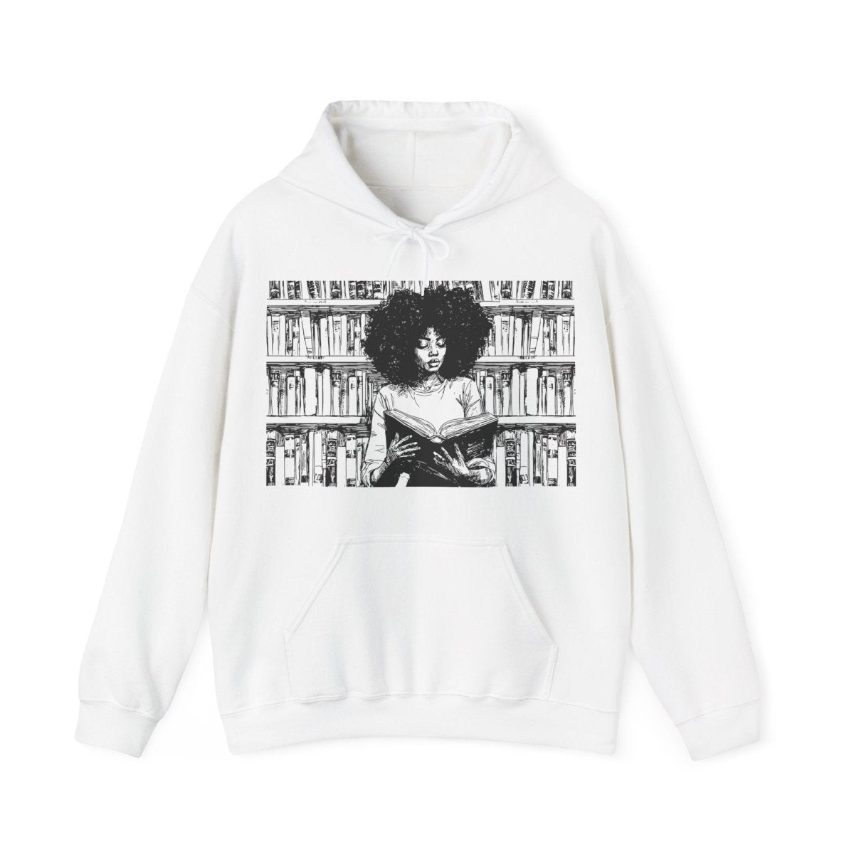 Afro Reading Hoodie - Afrocentric Art by The Trini Gee