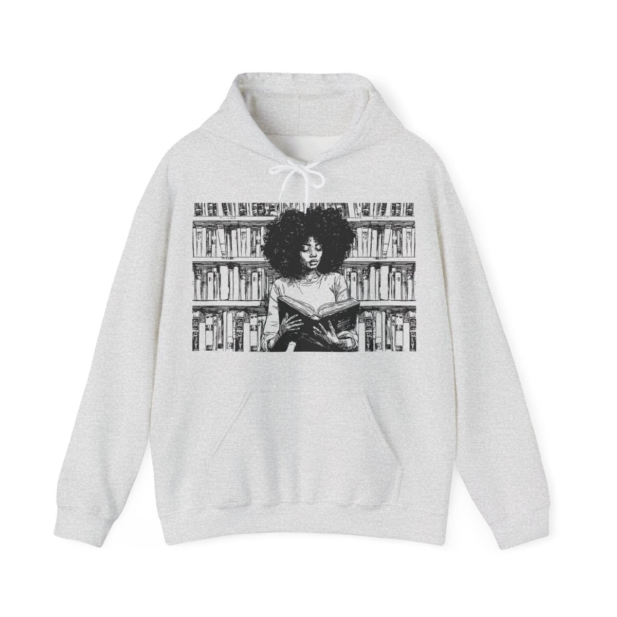 Afro Reading Hoodie - Afrocentric Art by The Trini Gee
