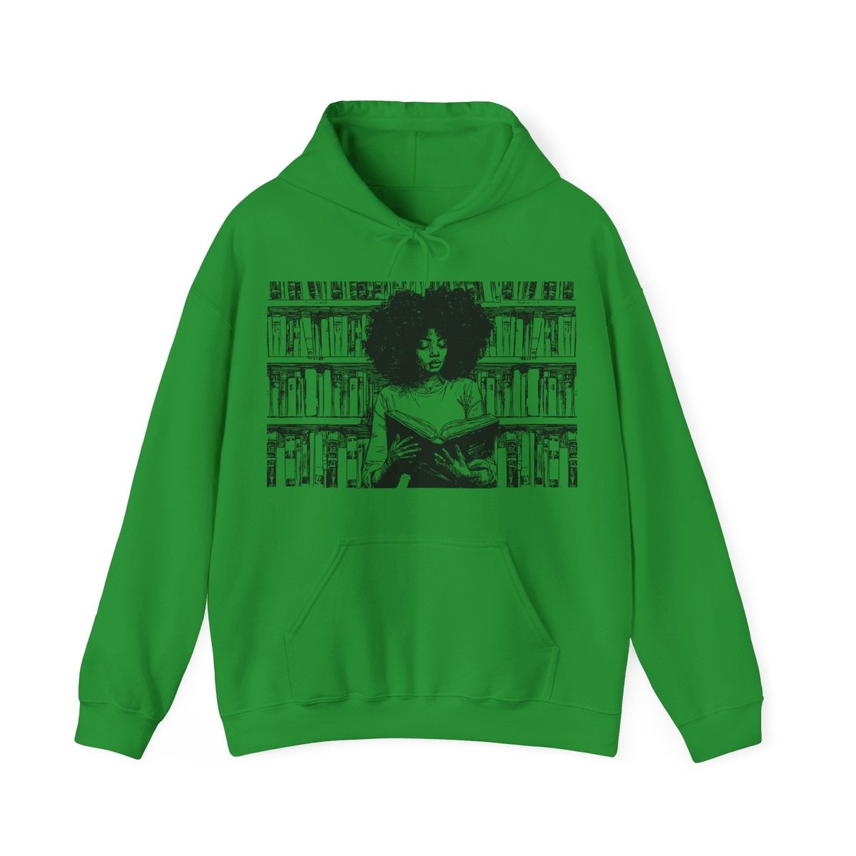 Afro Reading Hoodie - Afrocentric Art by The Trini Gee