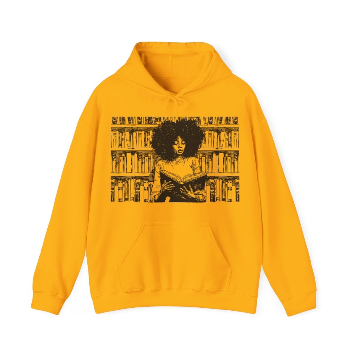 Afro Reading Hoodie - Afrocentric Art by The Trini Gee