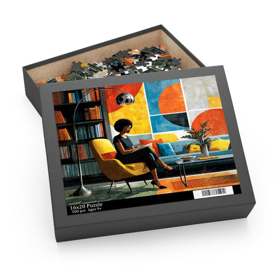 Afro Reading Puzzle - Afrocentric Art by The Trini Gee
