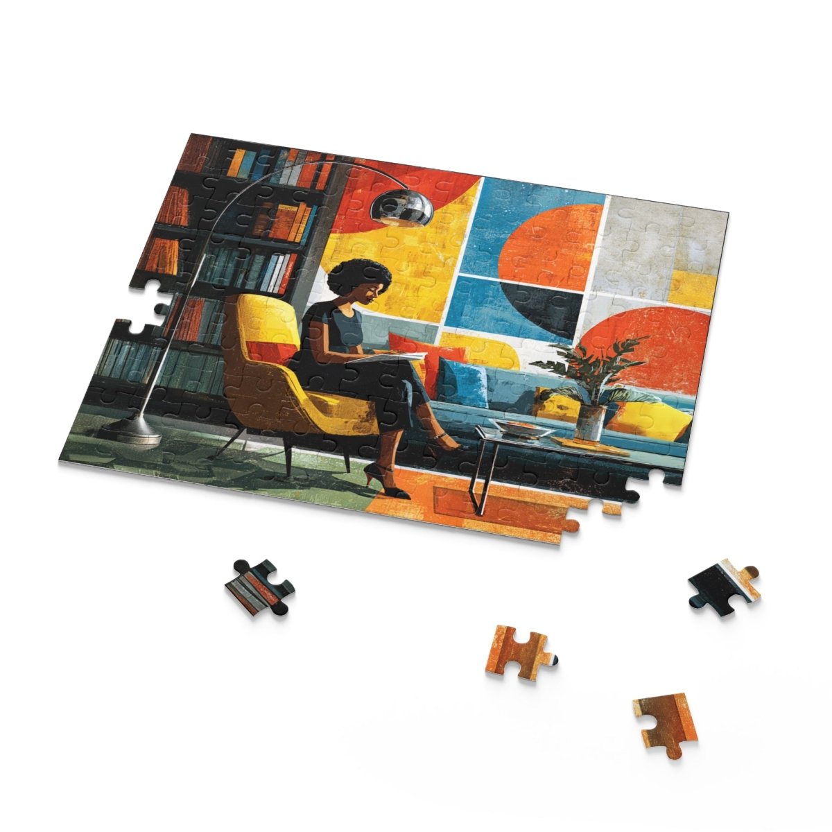 Afro Reading Puzzle - Afrocentric Art by The Trini Gee