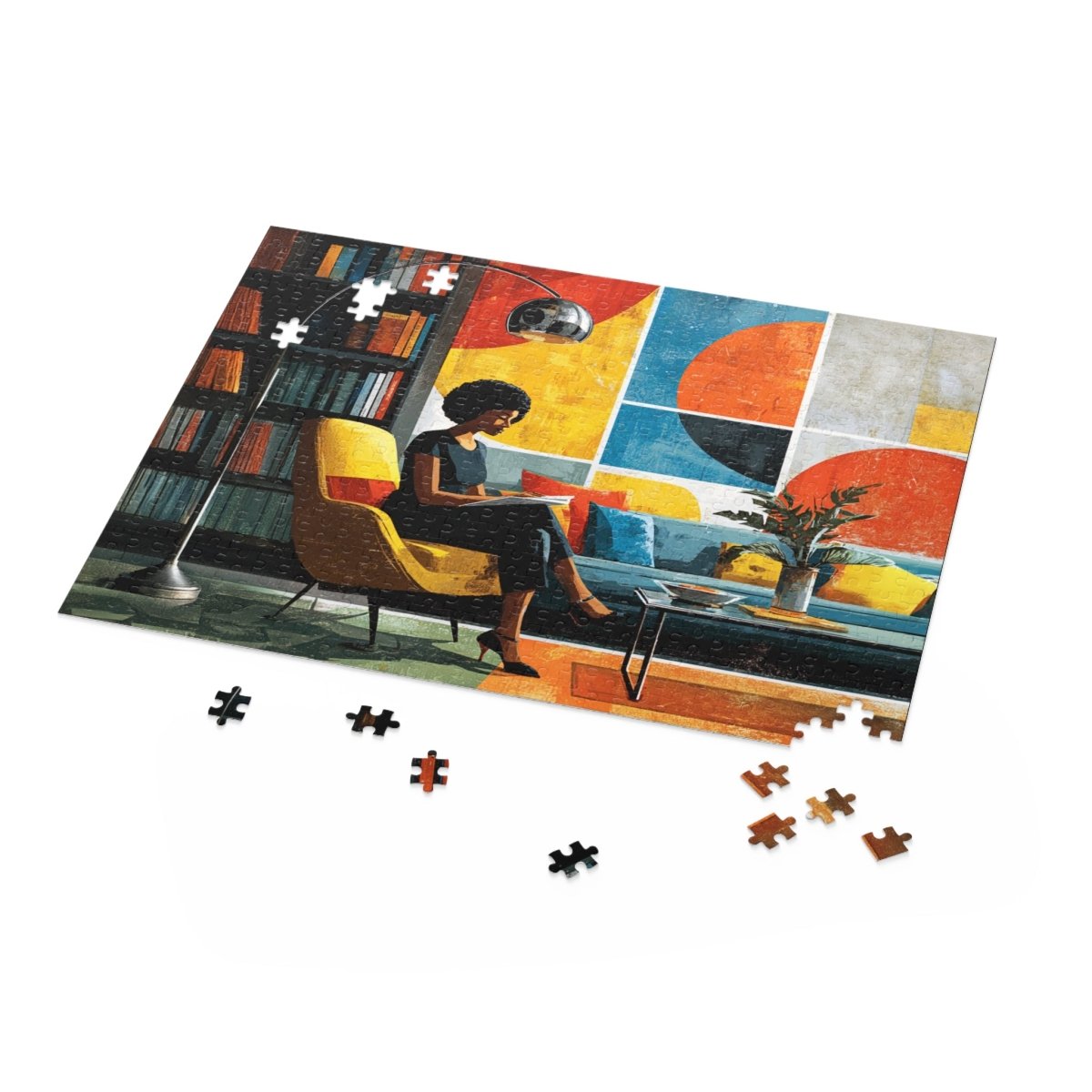 Afro Reading Puzzle - Afrocentric Art by The Trini Gee