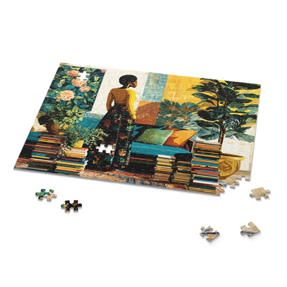 Afro Reading Room Puzzle - Afrocentric Art by The Trini Gee